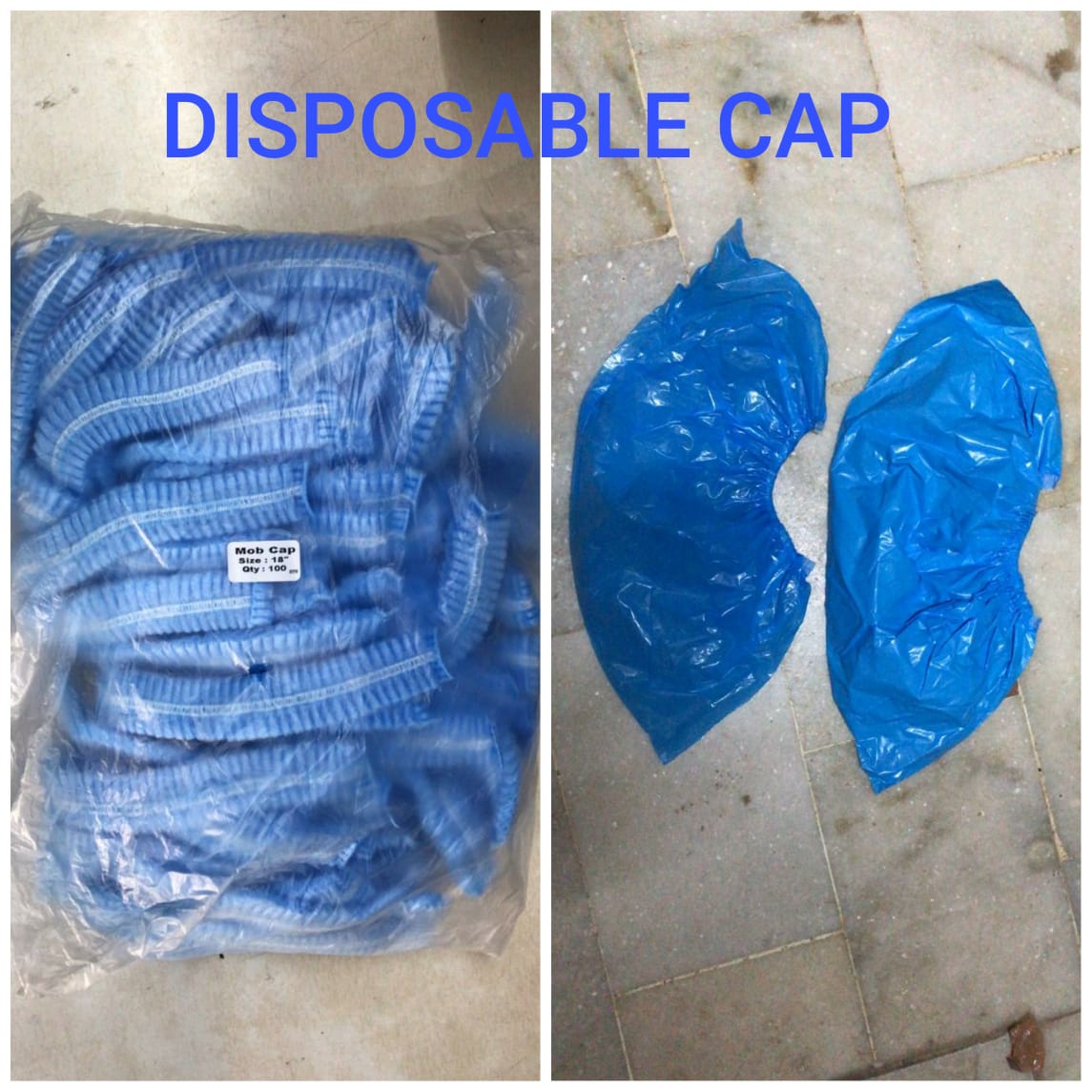 DISPOSABLE CAP AND SHOE COVER