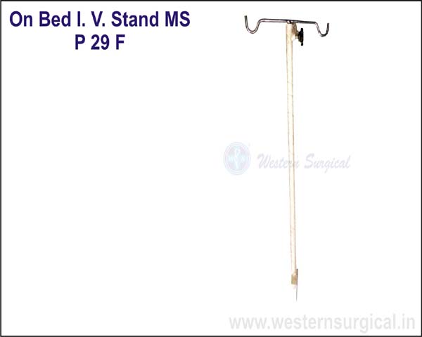 ON BED I.V. STAND M S