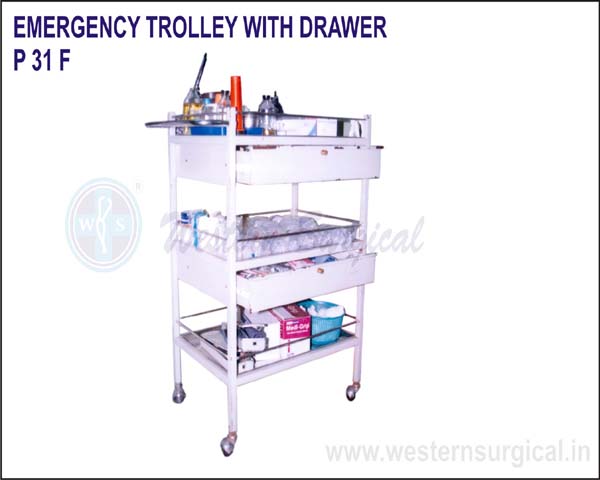 EMERGENCY TROLLEY WITH DRAWERS