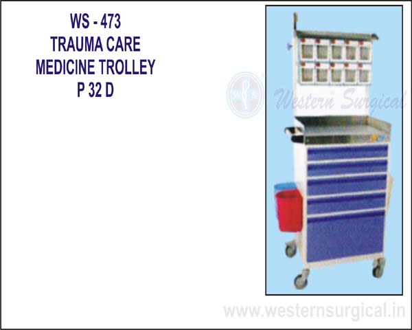 TRAUMA CARE MEDICINE TROLLEY