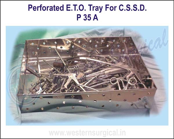 PERFORATED E.T.O. TRAY FOR C.S.S.D.