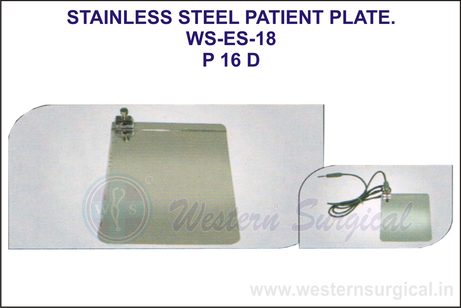 Stainless Steel Patient Plate