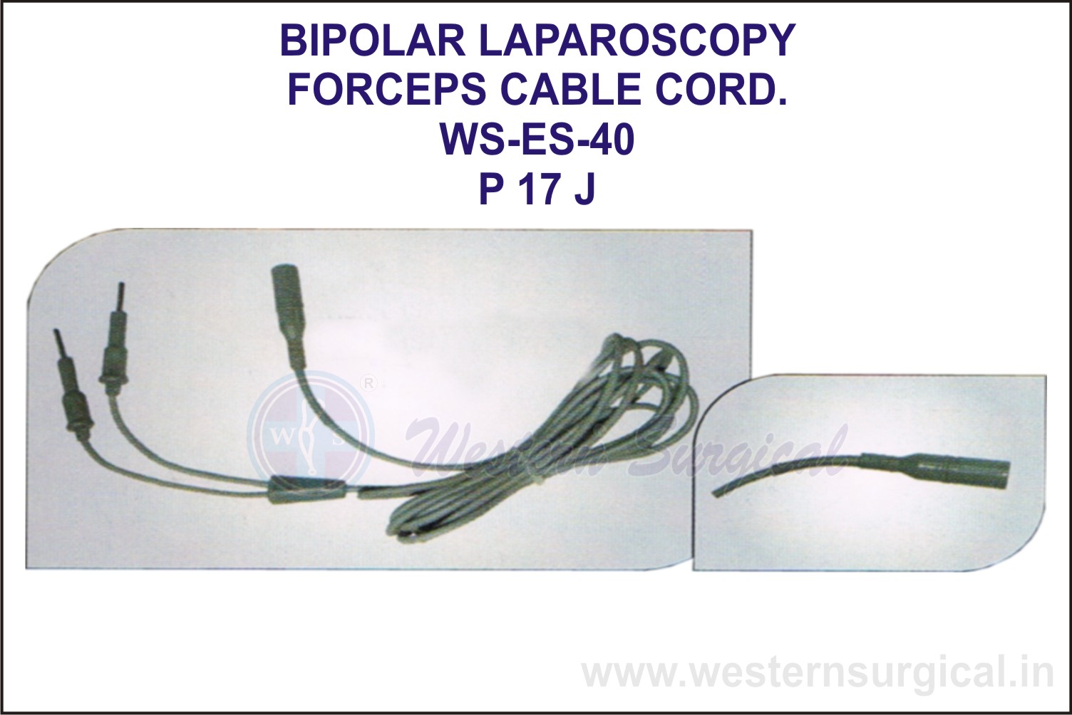 Bipolar Laparoscopy Forceps Cable Cord