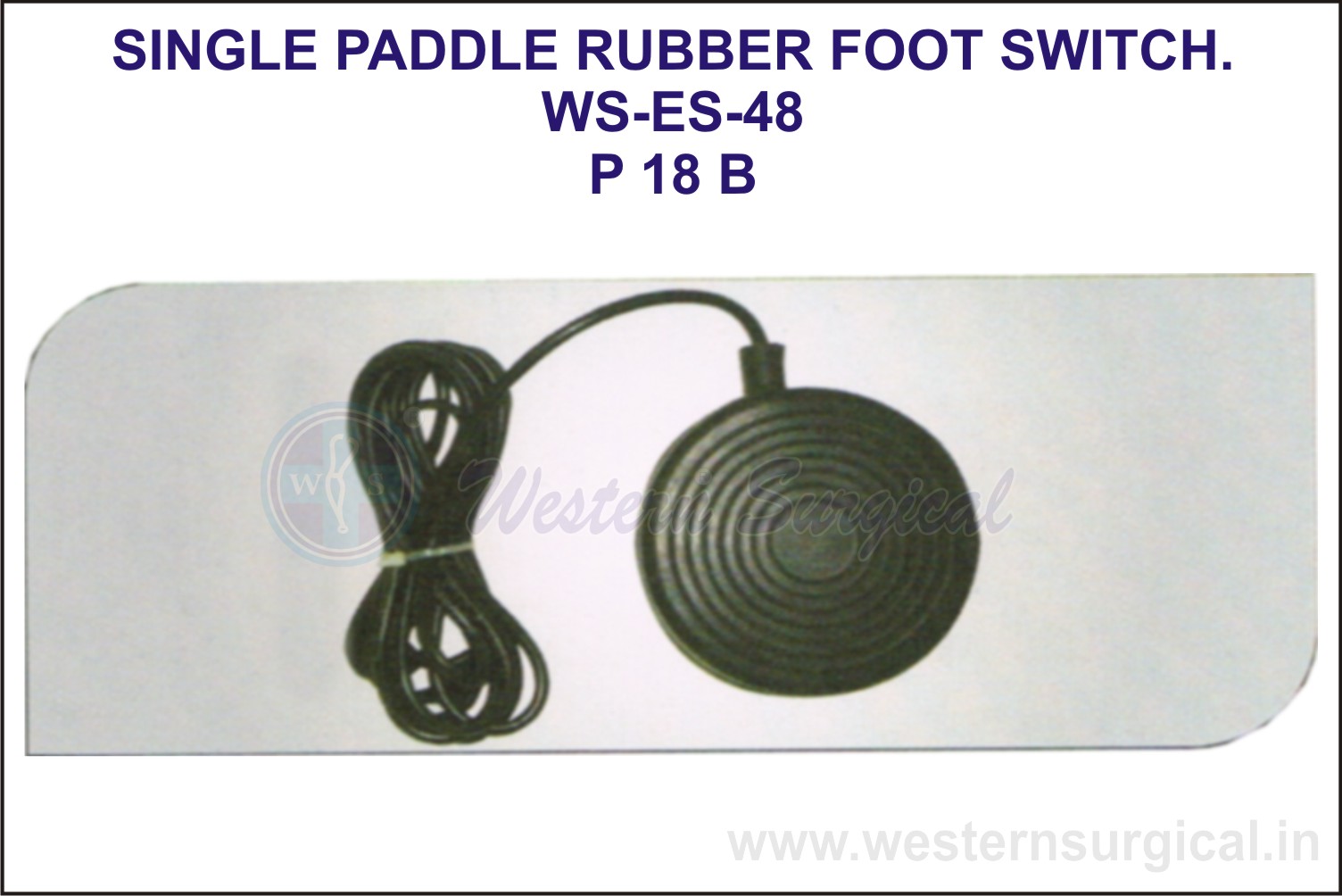 Single Paddle Rubber Foot Switch 