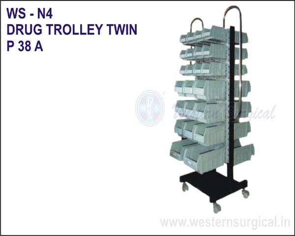 DRUG TROLLEY TWIN