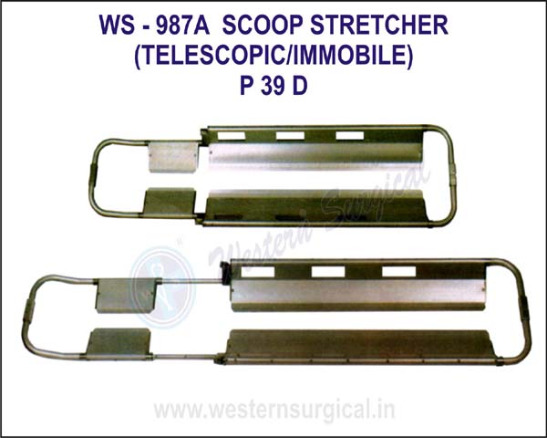 SCOOP STRETCHER (TELESCOPIC/IMMOBILE)