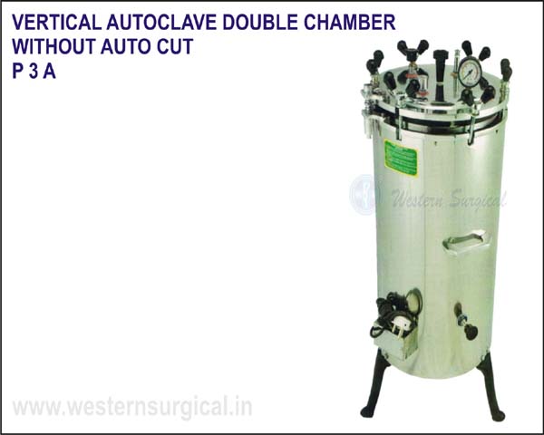 Vertical Autoclave Double Chamber Without Auto Cut