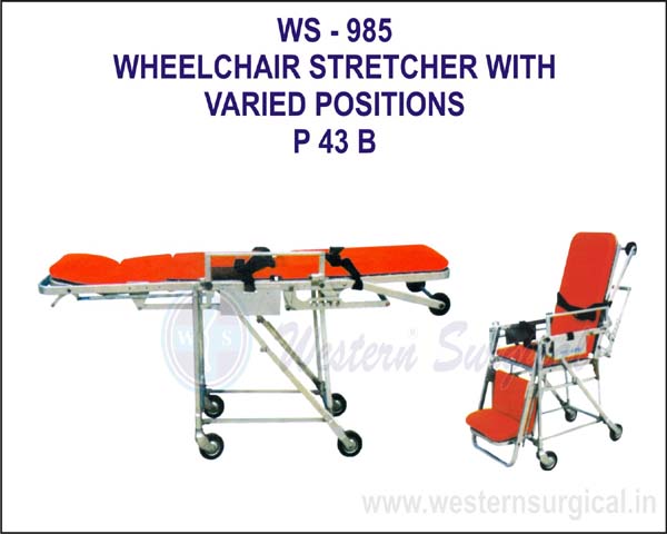 WHEELCHAIR STRETCHER WITH VARIED POSITIONS