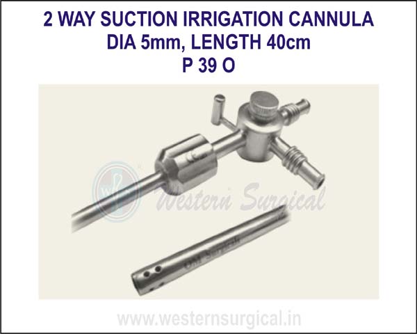 2 way suction irrigation cannula