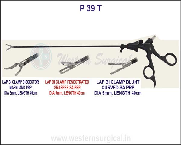 Lap Bi clamp Dissector Maryland PRP, Lap Bi-clamp Fenestrated grasper SA PRP, Lap Bi clamp blunt