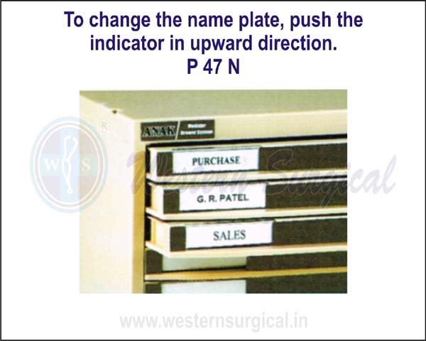 TO CHANGE THE NAME PLATE. PUSH THE INDICATOR IN UPWARD DIRECTION