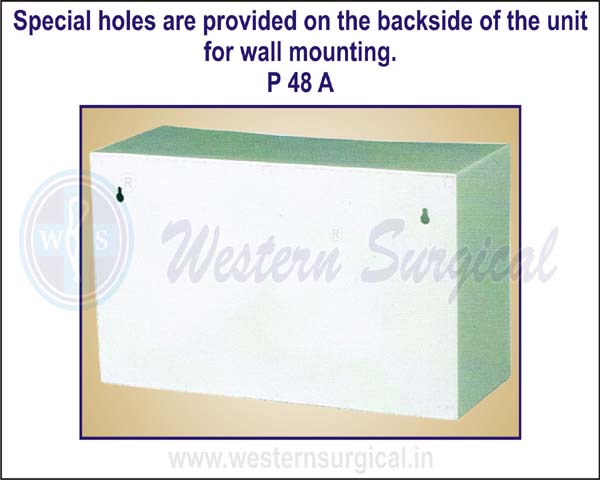 Special Holes Are Provided On The Backside Of The unit for wall mouting