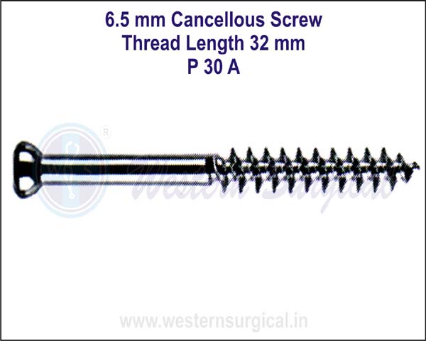 6.5 mm Cancellous Screw Thread Length 32 mm