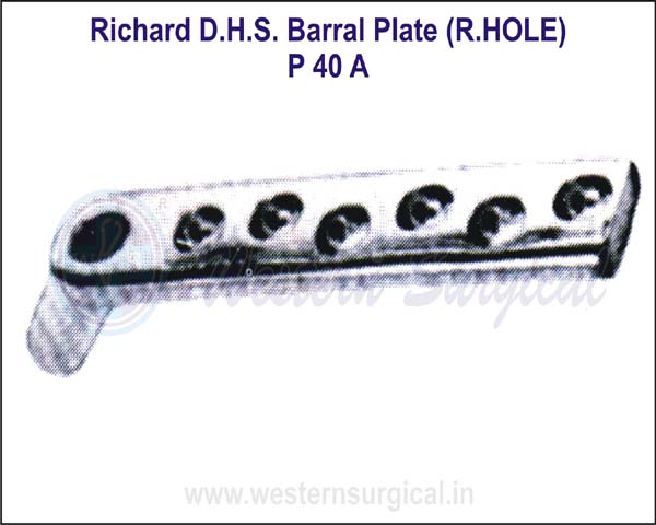 Richard D.H.S. Barral Plate (R.Hole)