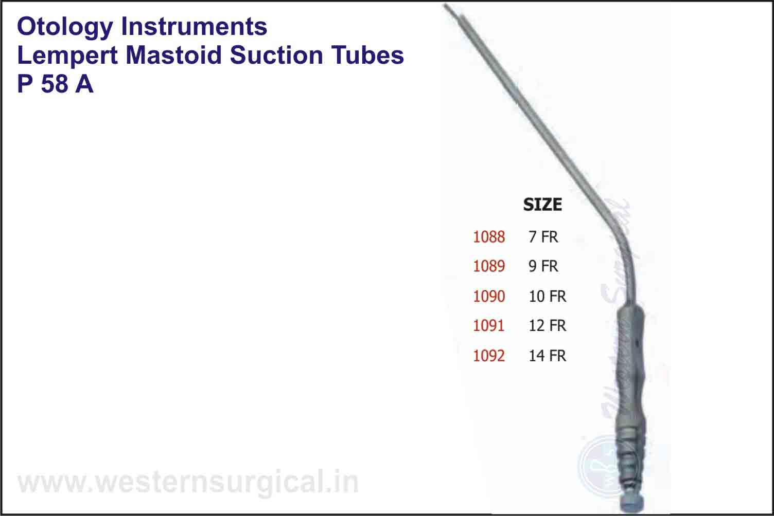 LEMPERT MASTIOID SUCTION TUBE