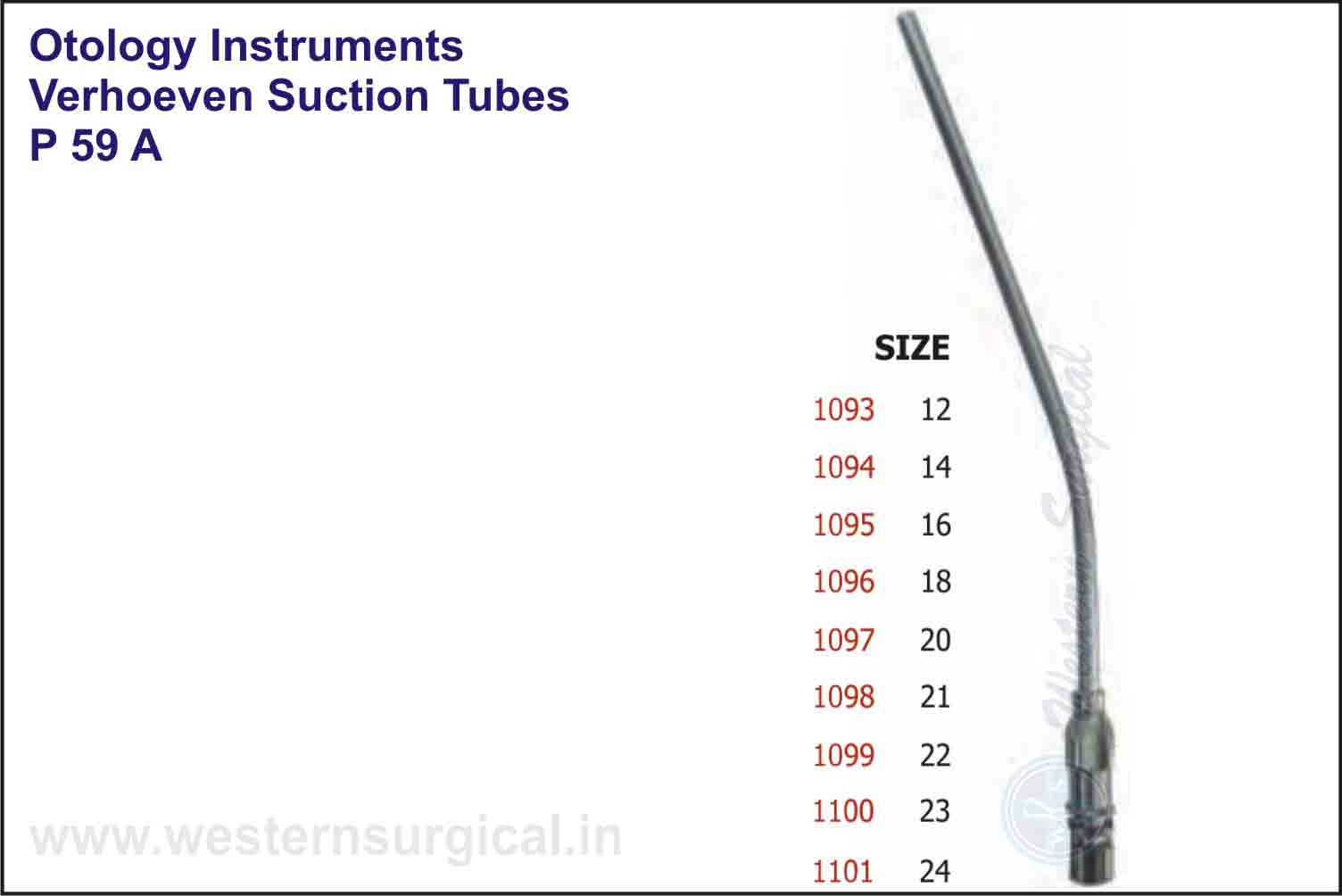 VERHOEVEN SUCTION TUBES