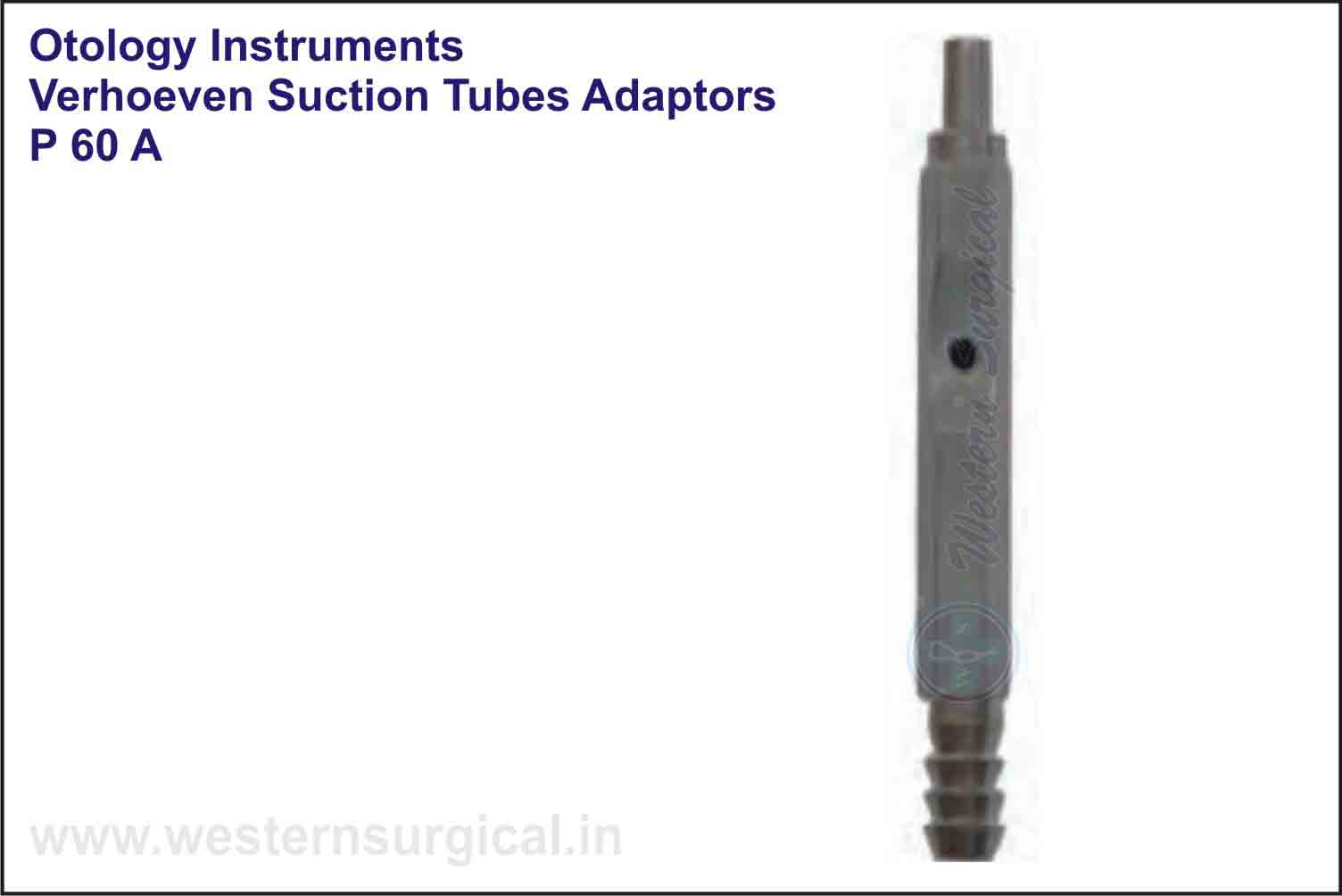 VERHOEVEN SUCTION TUBES ADAPTOR