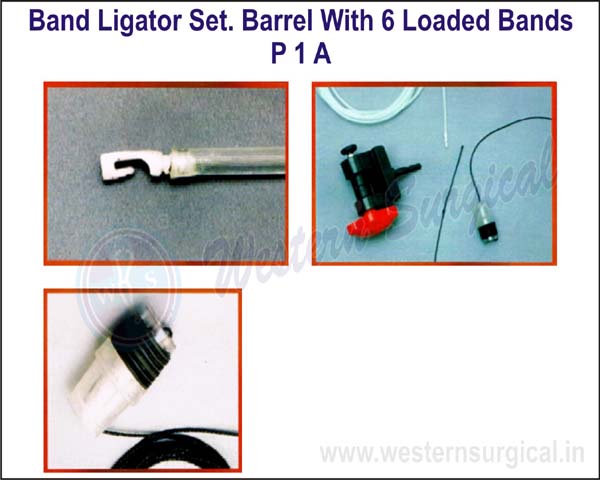Band Ligator Set. Barrel With 6 Loaded Bands