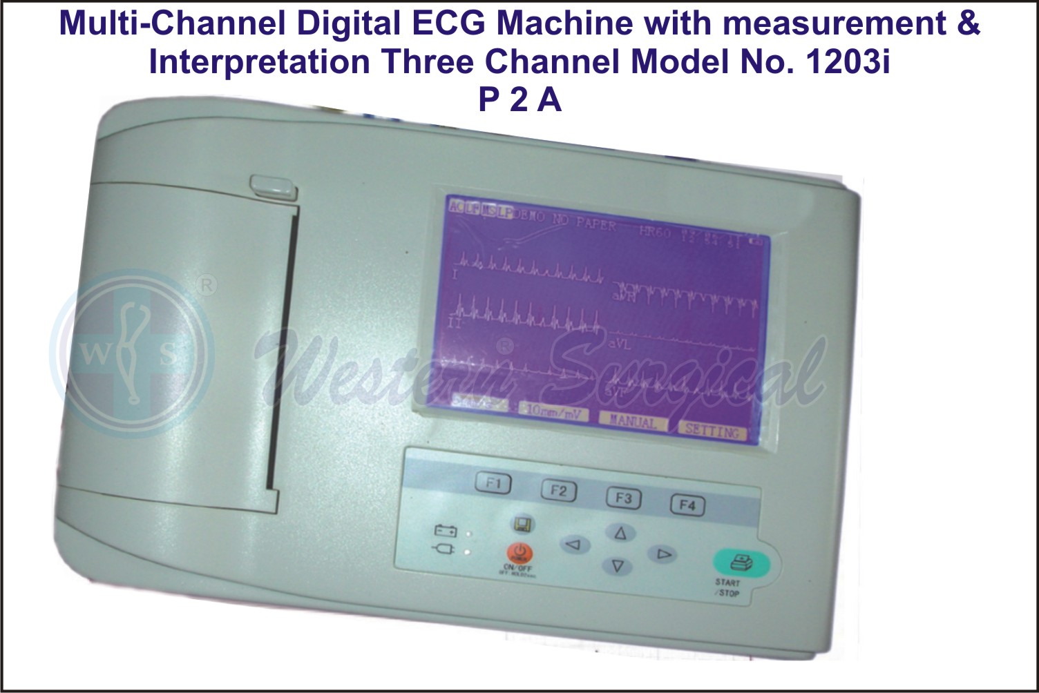 multi-channel digital ECG machine with measurement & interpretation Three channel model No.1203i