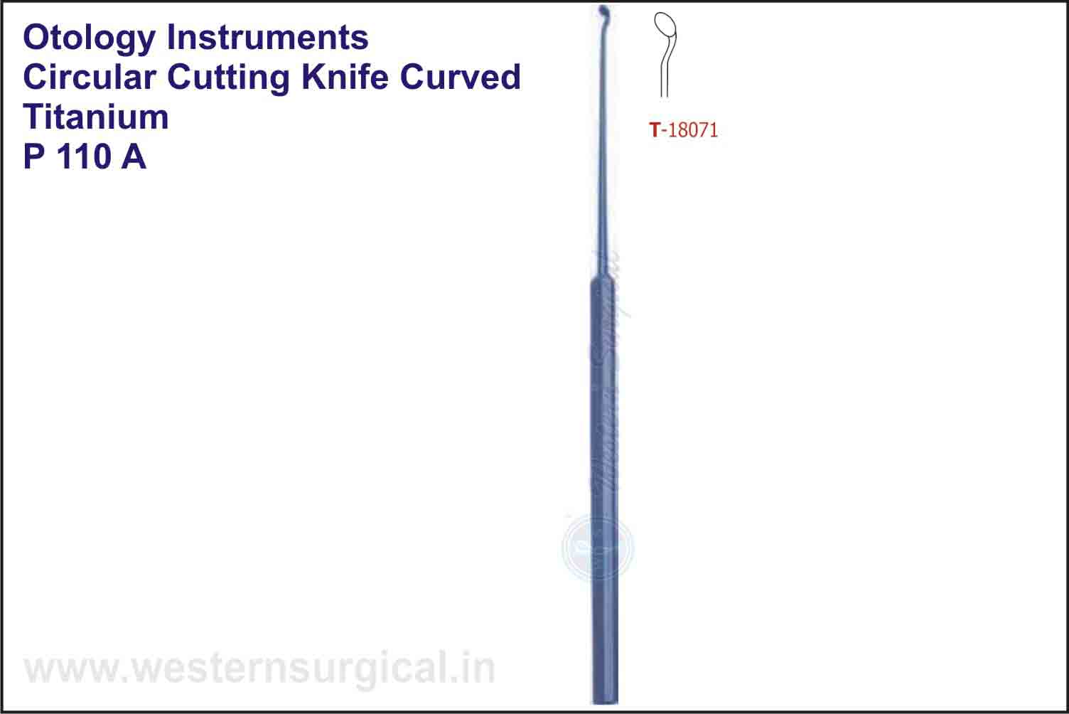 CIRCULAR CUTTING KNIFE CURVED TITANIUM