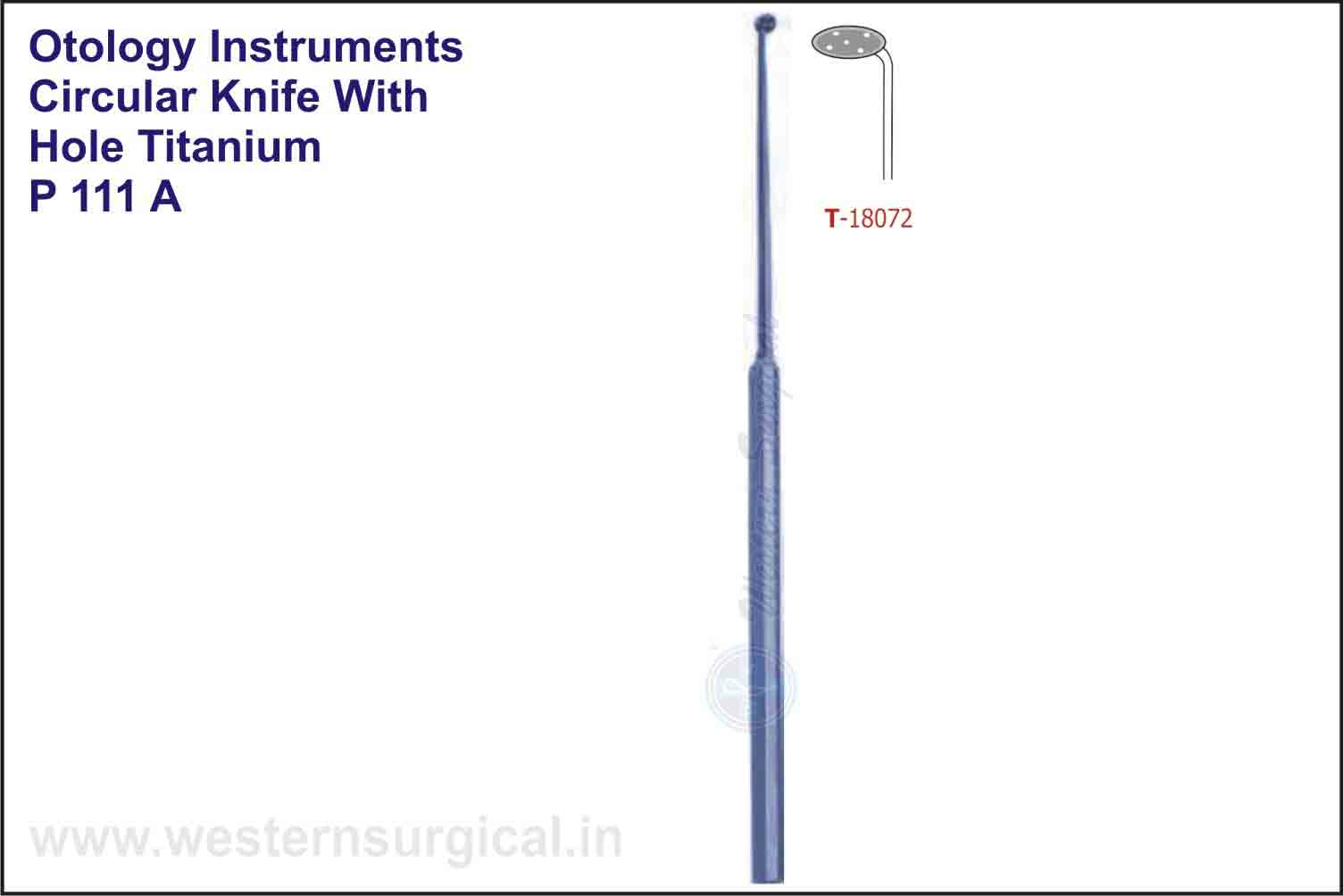 CIRCULAR KNIFE WITH HOLE TITANIUM
