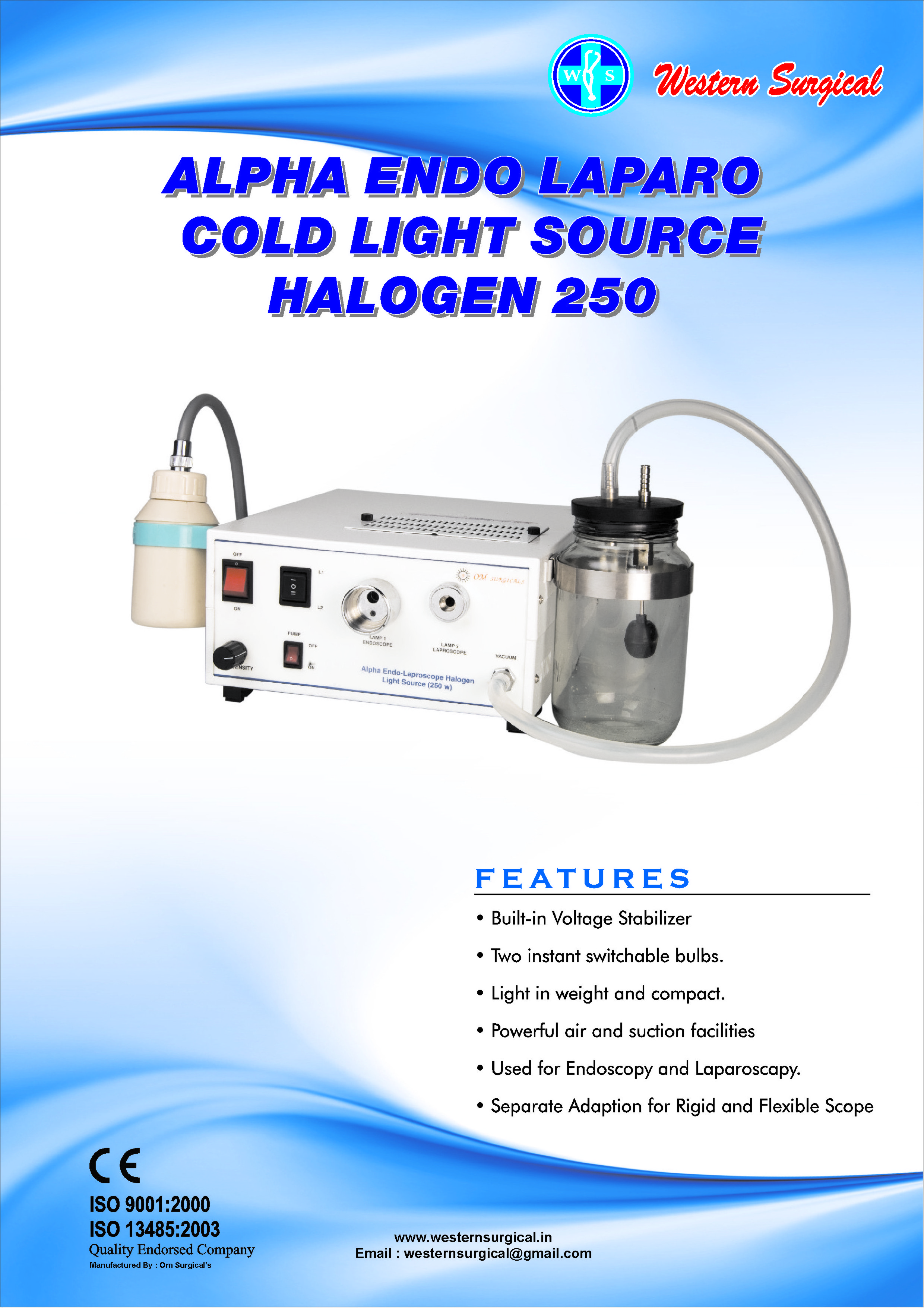 Alpha Endo Laparo Cold Light Source Halogen