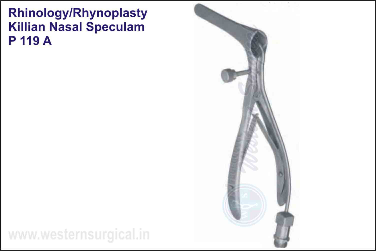 KILLIAN NASAL SPECULUM  WITH FIBER OPTIC LIGHT 7.5CM