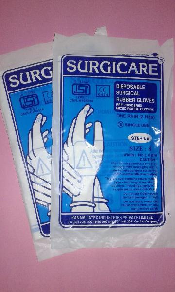 Surgicare size 8 Sterile Gloves 