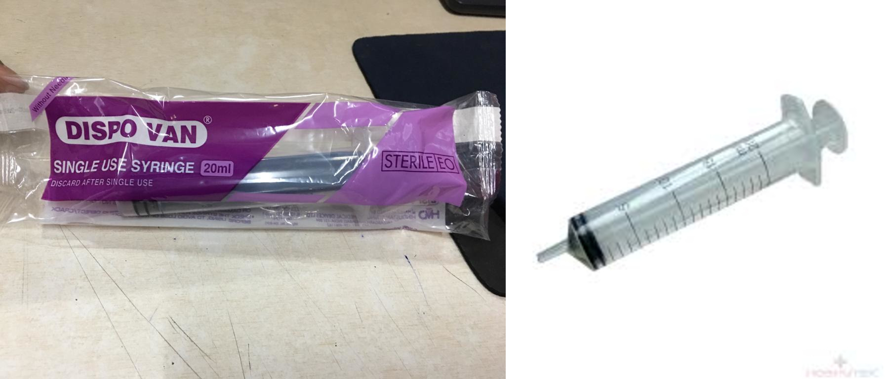 Dispovan 20 ML Syringe without needle 