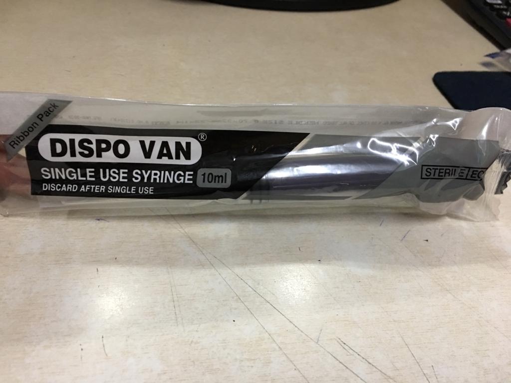 Dispovan 10 ML Syringe without needle 