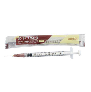Dispovan 1 ML syringe with needle 