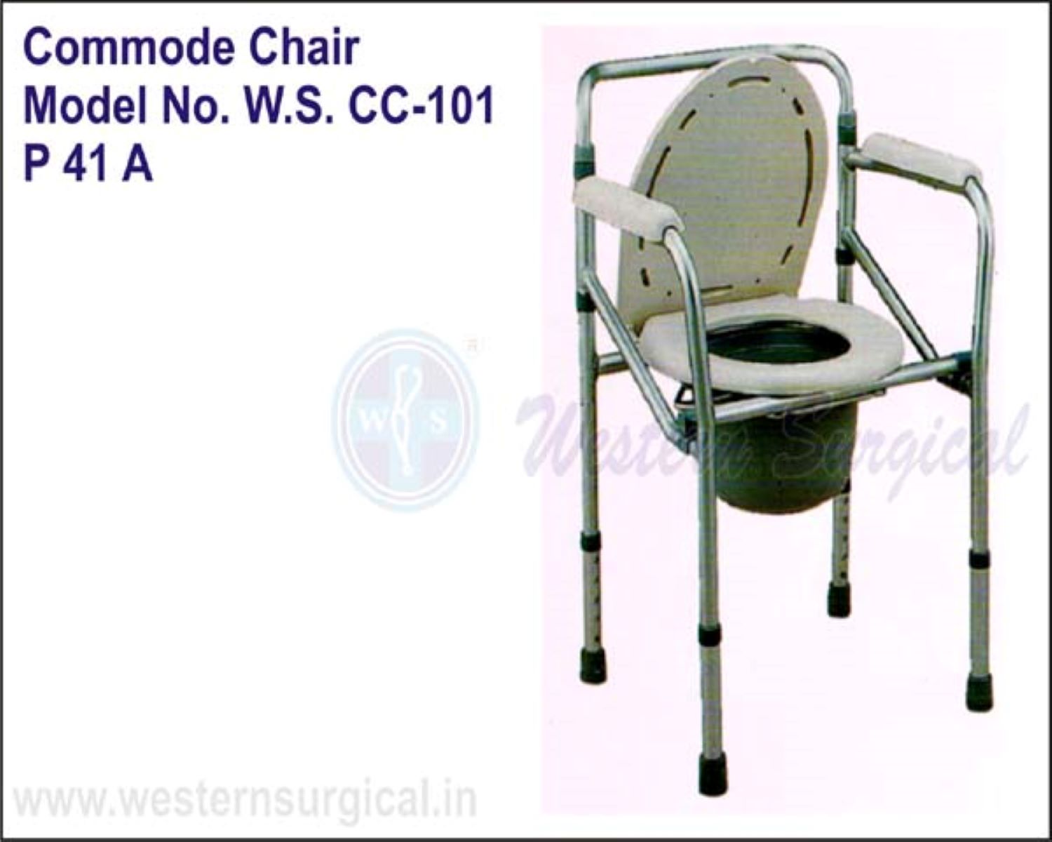 Commode Chair Model No. W.S. CC - 101