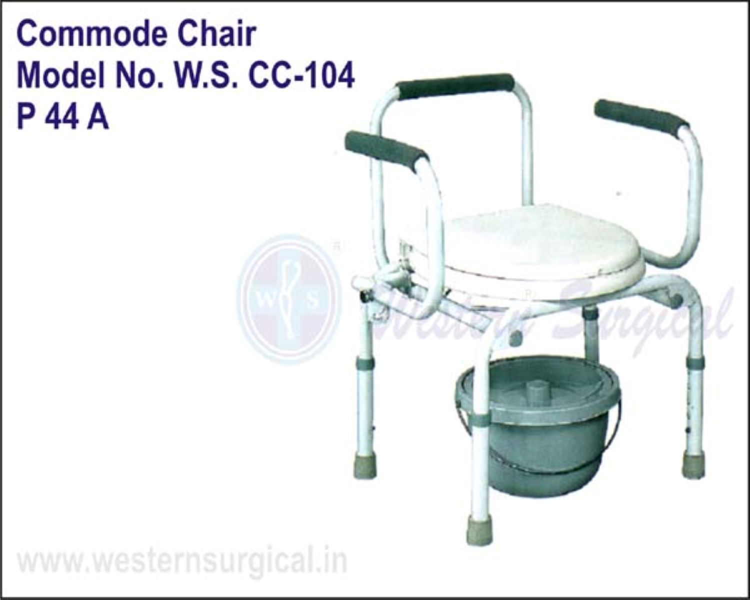 Commode Chair Model No. W.S. CC - 104 ( P 44 A )