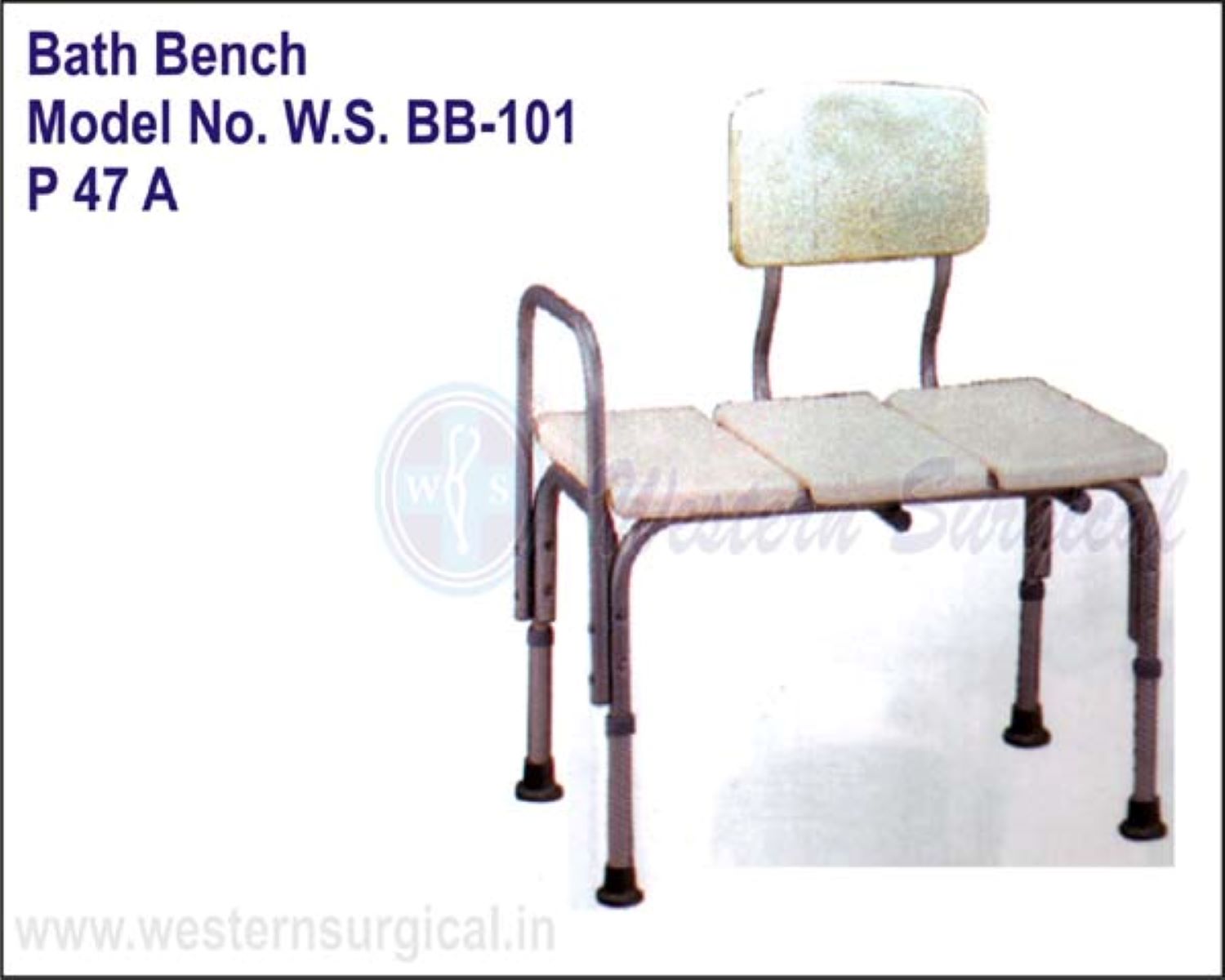 Bath Bench Model No. W.S. BB - 101 