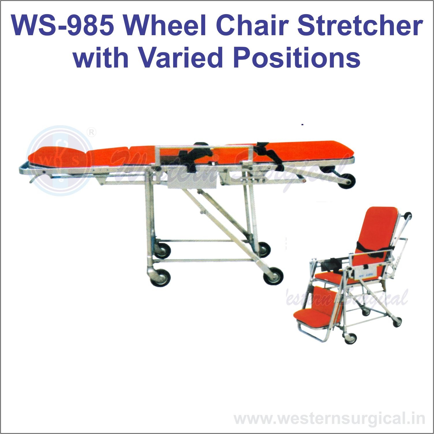 Wheel Chair Stretcher With Varied Position