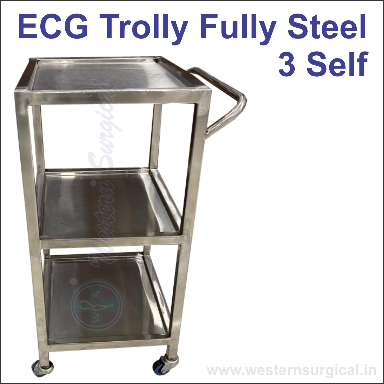 ECG Trolly Fully Steel 3 Self
