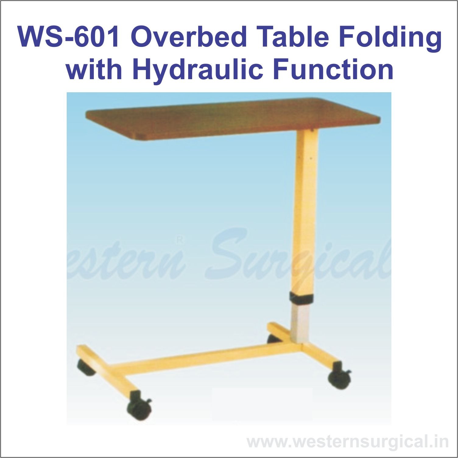 Overbed Table Folding With Hydraulic Function 