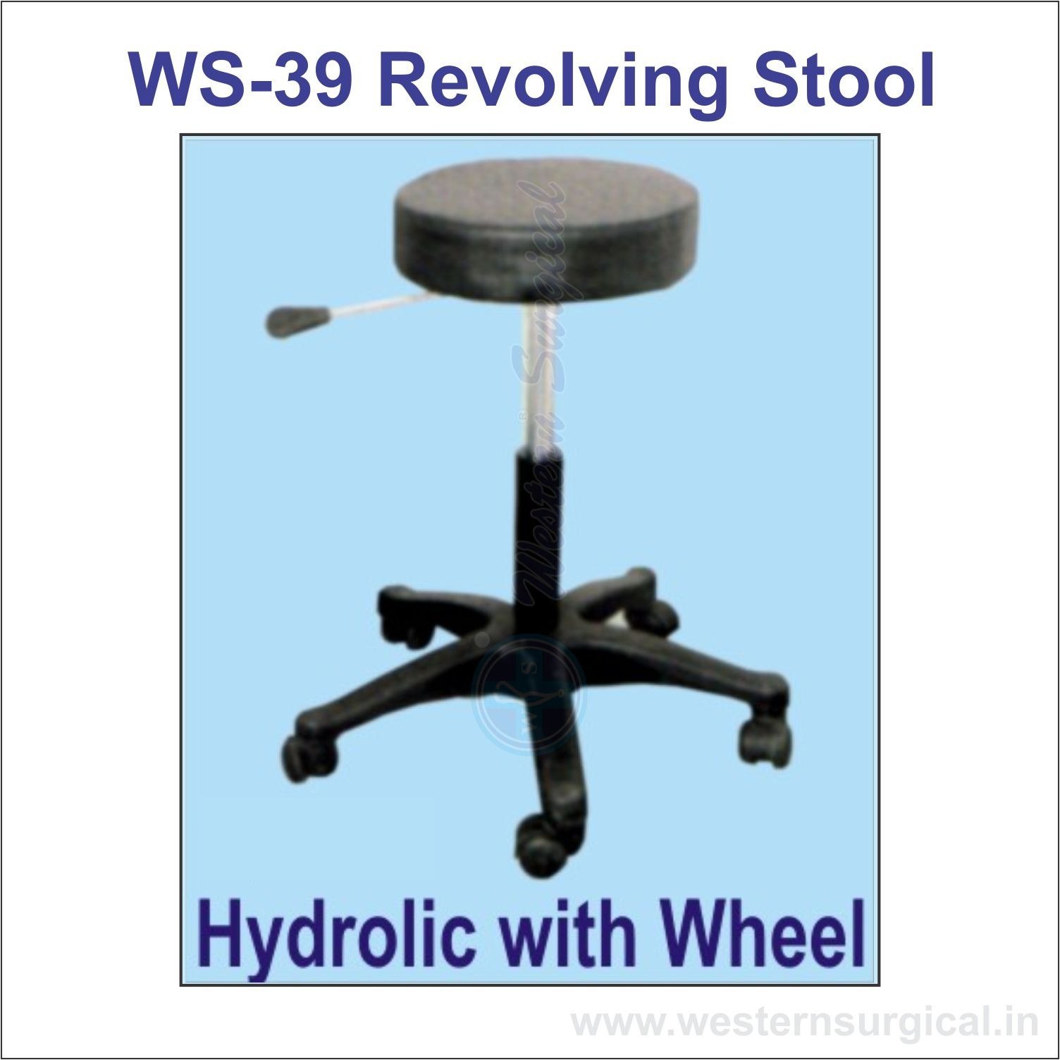 Revolving Stool Hydrolic With Wheel