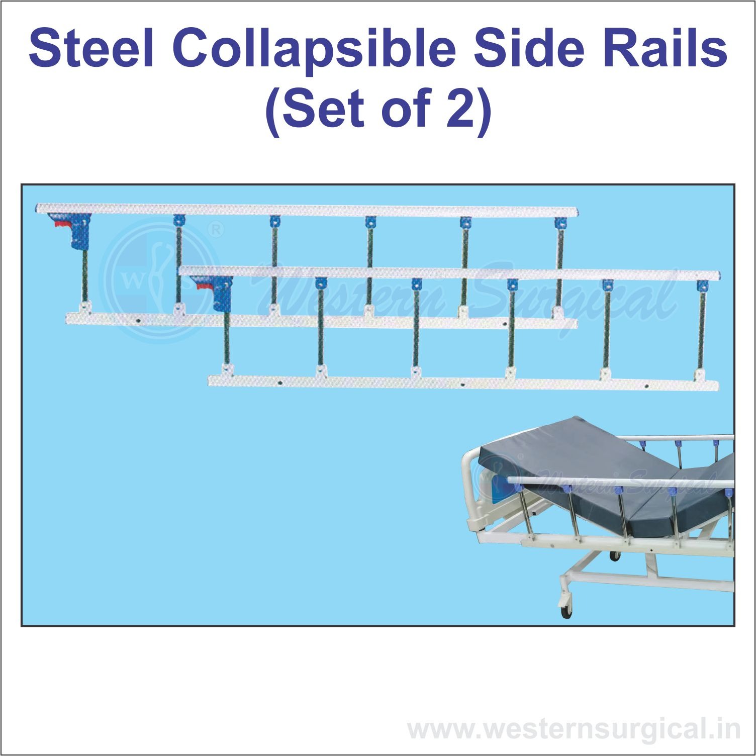 Steel Collapsible Side Rails (Set of 2)