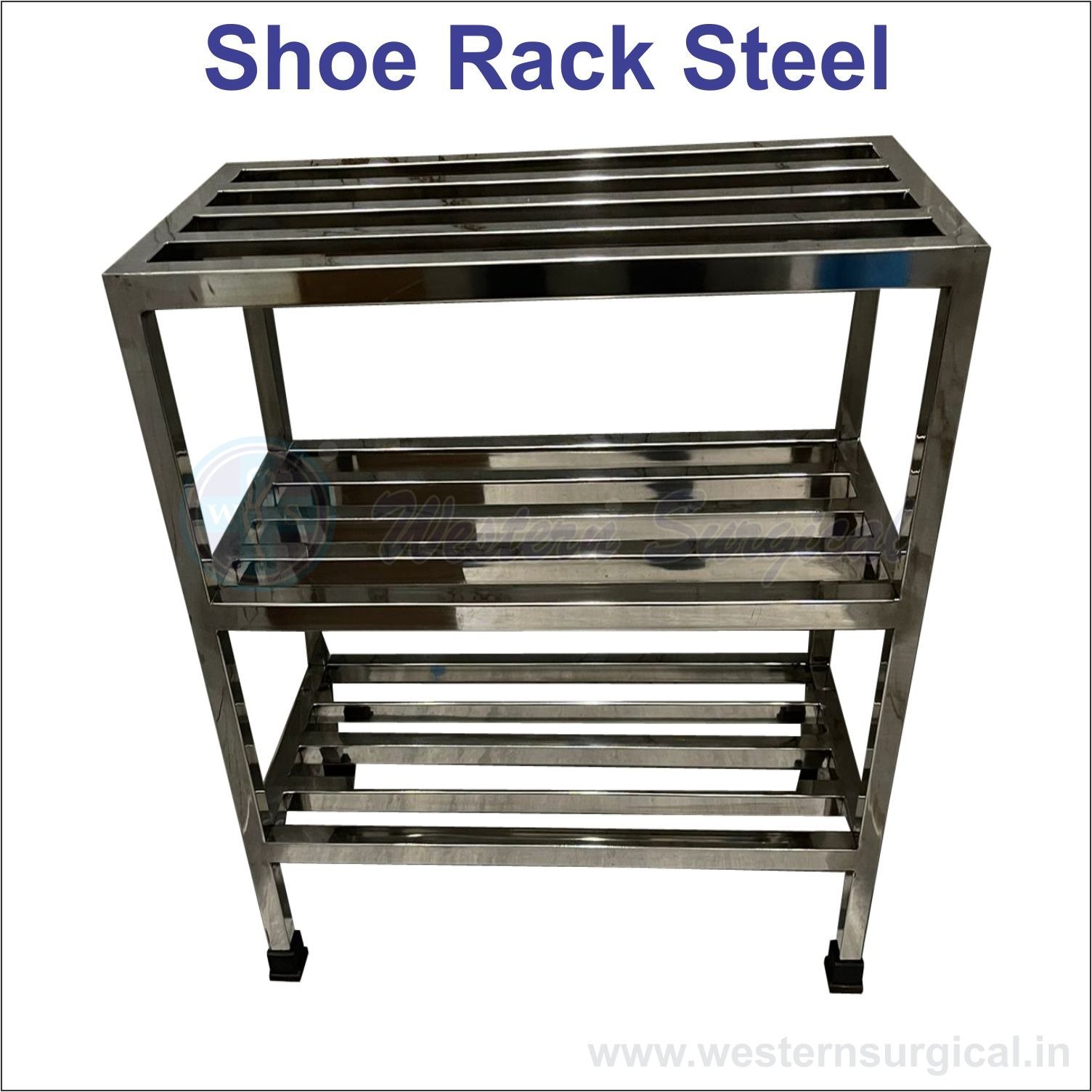 2 Shelves Shoe Rack Steel 