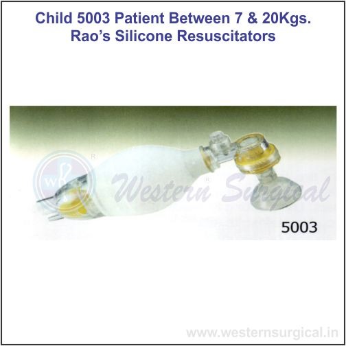 CHILD 5003 PATIENT BETWEEN 7 & 20KGS. RAO'S SILICONE RESUSCITATORS