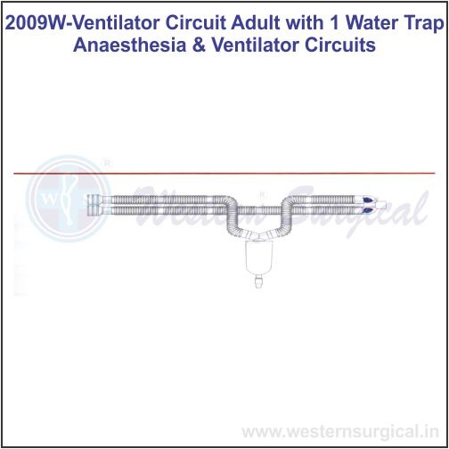 2009W - VENTILATOR CIRCUIT ADULT WITH 1 WATER TRAP 