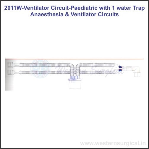 2011W - VENTILATOR CIRCUIT - PAEDIATRIC WITH 1 WATER TRAP