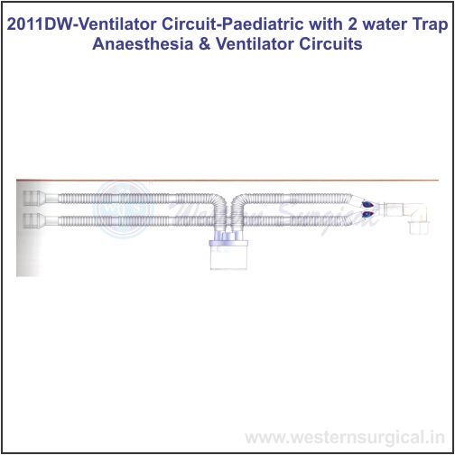 2011DW - VENTILATOR CIRCUIT - PAEDIATRIC WITH 2 WATER TRAP 