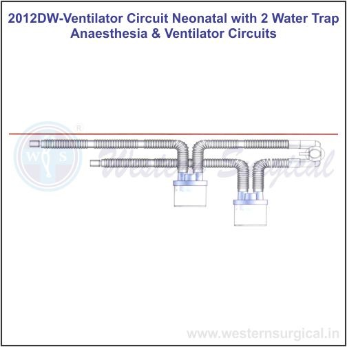 2012DW - VENTILATOR CICTUIT NEONATAL WITH 2 WATER TRAP 