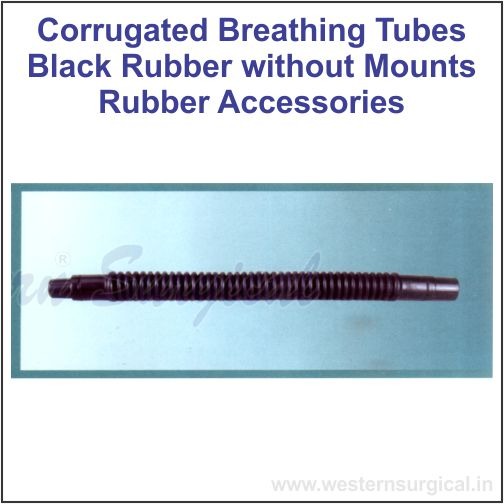 8102 - CORRUGATED BREATHING TUBES BLACK RUBBER WITHOUT MOUNTS (RUBBER ACCESSORIES)	