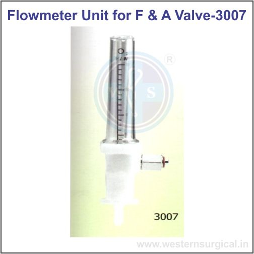 3007 - FLOWMETER UNIT FOR F/A VALVE (OXYGEN THERAPY EQUIPMENT)