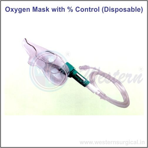 3020 - OXYGEN MASK WITH % CONTROL (DISPOSABLE) (OXYGEN THERAPY EQUIPMENT)