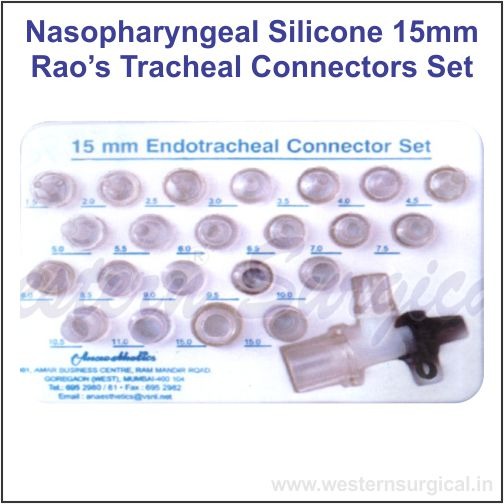 NASOPHARYNGEAL SILICONE 15MM RAO'S TRACHEAL CONNECTORS SET