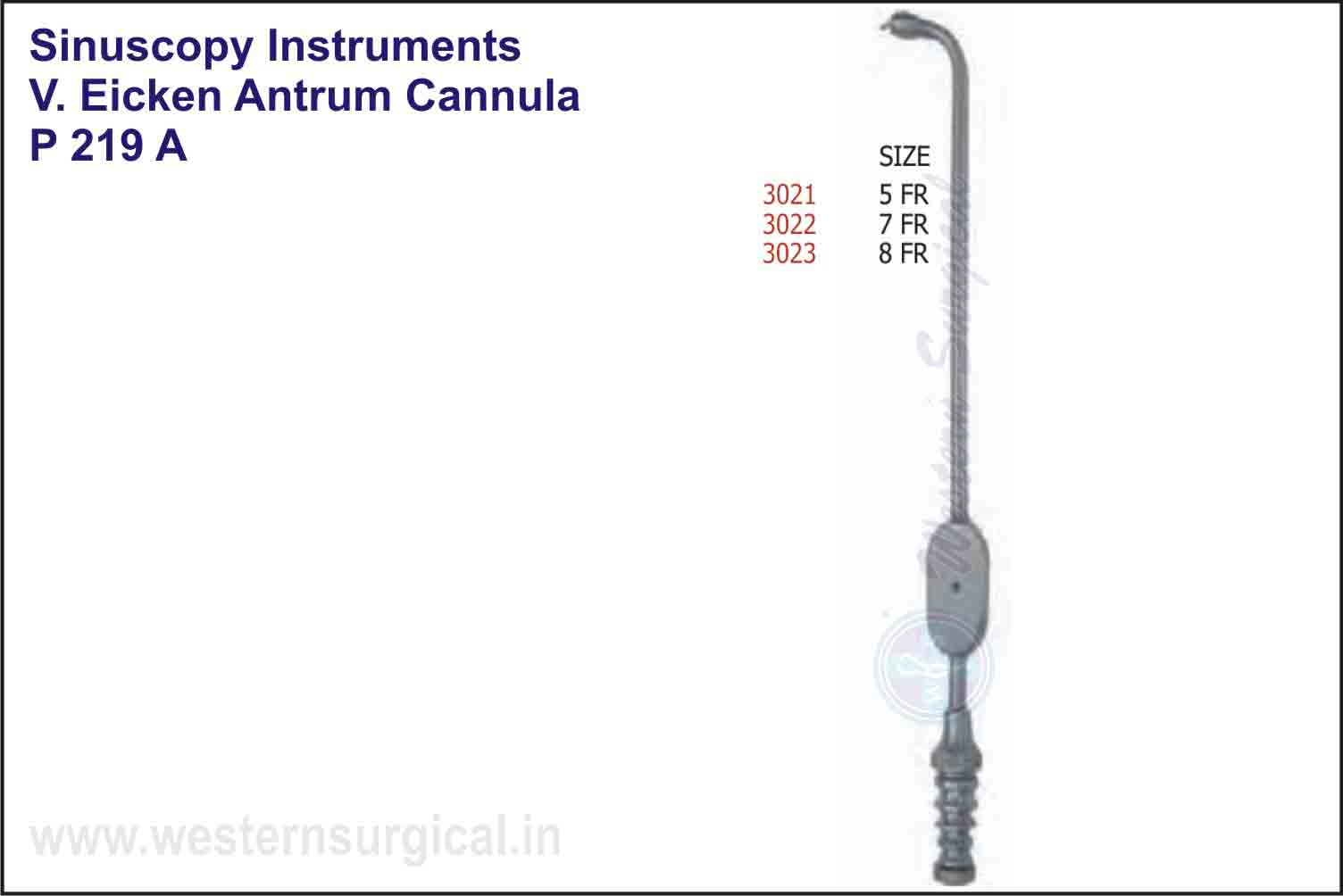 V. EICKEN ANTRUM CANNULA